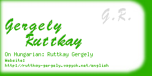 gergely ruttkay business card